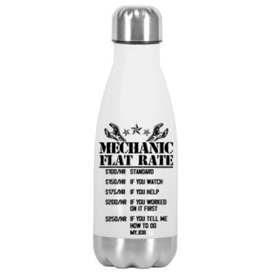 Funny Mechanic Flat Rate Stainless Steel Insulated Water Bottle