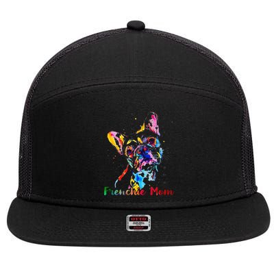 Frenchie Mom French Bulldog Dog Lovers Mothers Day 7 Panel Mesh Trucker Snapback Hat