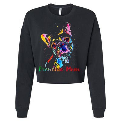 Frenchie Mom French Bulldog Dog Lovers Mothers Day Cropped Pullover Crew