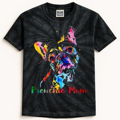 Frenchie Mom French Bulldog Dog Lovers Mothers Day Kids Tie-Dye T-Shirt