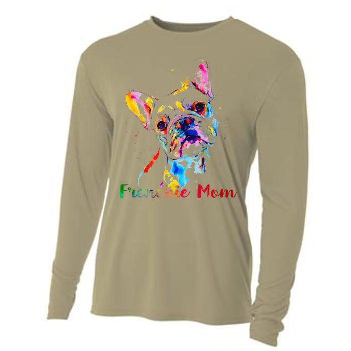 Frenchie Mom French Bulldog Dog Lovers Mothers Day Cooling Performance Long Sleeve Crew