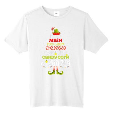 Four Main Food Groups Elf Buddy Christmas Candy Pajama Tall Fusion ChromaSoft Performance T-Shirt