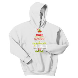 Four Main Food Groups Elf Buddy Christmas Candy Pajama Kids Hoodie