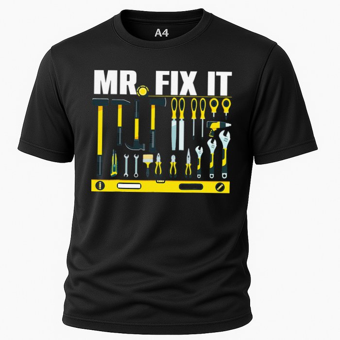 Funny Mr. Fix It Art For DIY Handyman  Repairman Lovers  Cooling Performance Crew T-Shirt