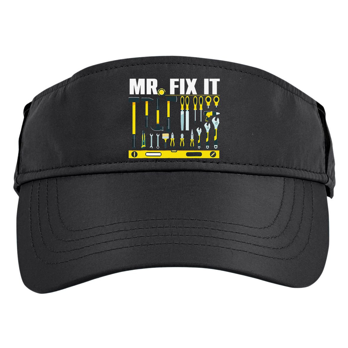 Funny Mr. Fix It Art For DIY Handyman  Repairman Lovers  Adult Drive Performance Visor