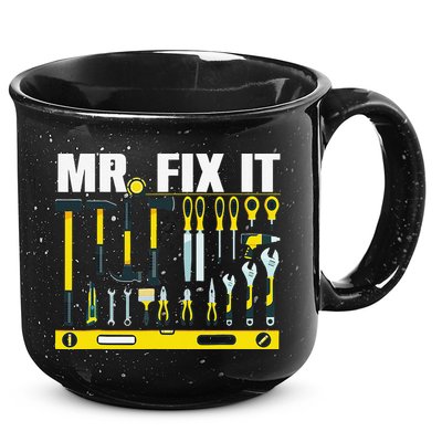Funny Mr. Fix It Art For DIY Handyman  Repairman Lovers  15oz Campfire Ceramic Mug
