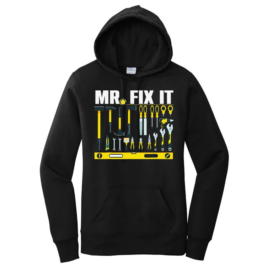 Funny Mr. Fix It Art For DIY Handyman  Repairman Lovers  Women's Pullover Hoodie