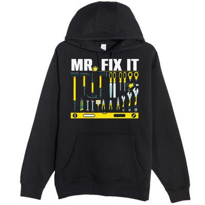 Funny Mr. Fix It Art For DIY Handyman  Repairman Lovers  Premium Pullover Hoodie