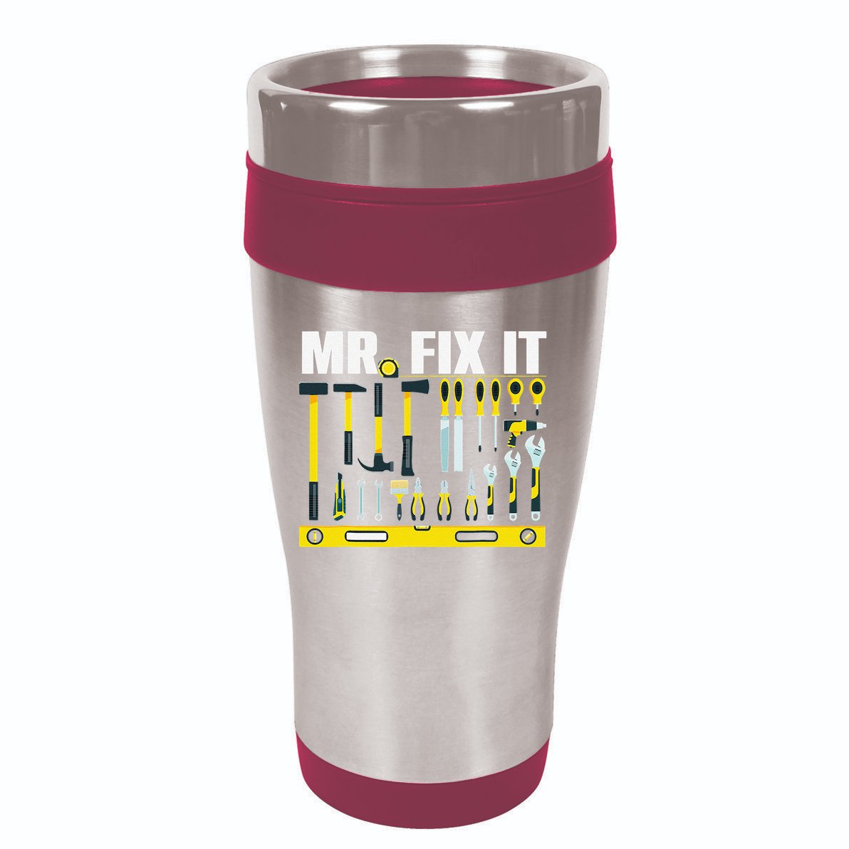 Funny Mr. Fix It Art For DIY Handyman  Repairman Lovers  16oz Travel Tumbler