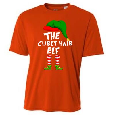 Funny Matching Family Christmas The Curly Hair Elf Cool Gift Cooling Performance Crew T-Shirt