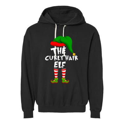 Funny Matching Family Christmas The Curly Hair Elf Cool Gift Garment-Dyed Fleece Hoodie