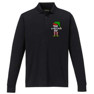 Funny Matching Family Christmas The Curly Hair Elf Cool Gift Performance Long Sleeve Polo