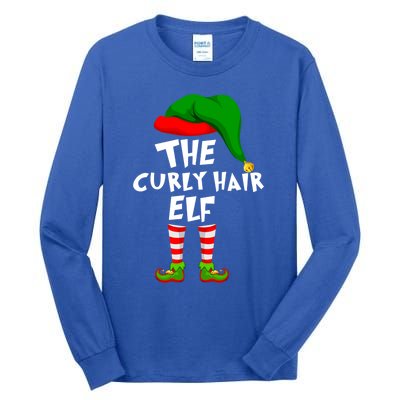 Funny Matching Family Christmas The Curly Hair Elf Cool Gift Tall Long Sleeve T-Shirt