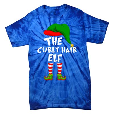 Funny Matching Family Christmas The Curly Hair Elf Cool Gift Tie-Dye T-Shirt