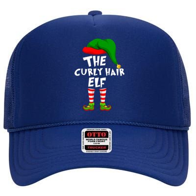 Funny Matching Family Christmas The Curly Hair Elf Cool Gift High Crown Mesh Back Trucker Hat