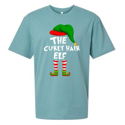 Funny Matching Family Christmas The Curly Hair Elf Cool Gift Sueded Cloud Jersey T-Shirt