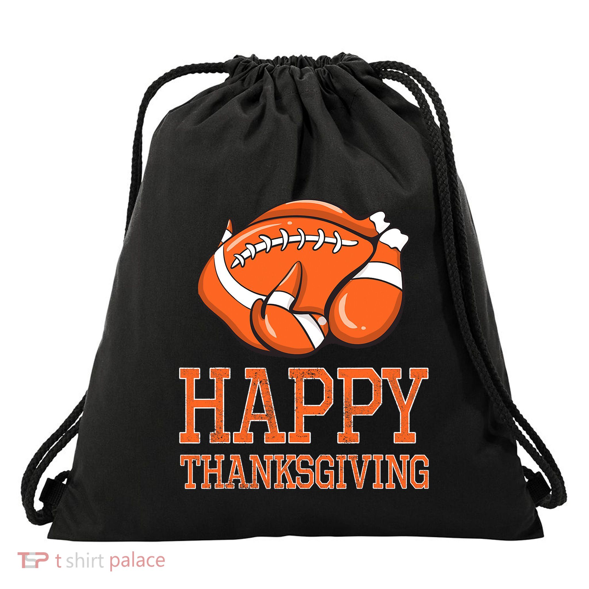 Feast Mode Football Turkey Funny Thanksgiving Gifts Drawstring Bag