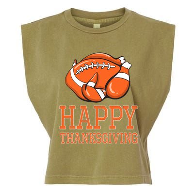 Feast Mode Football Turkey Funny Thanksgiving Gifts Garment-Dyed Women's Muscle Tee