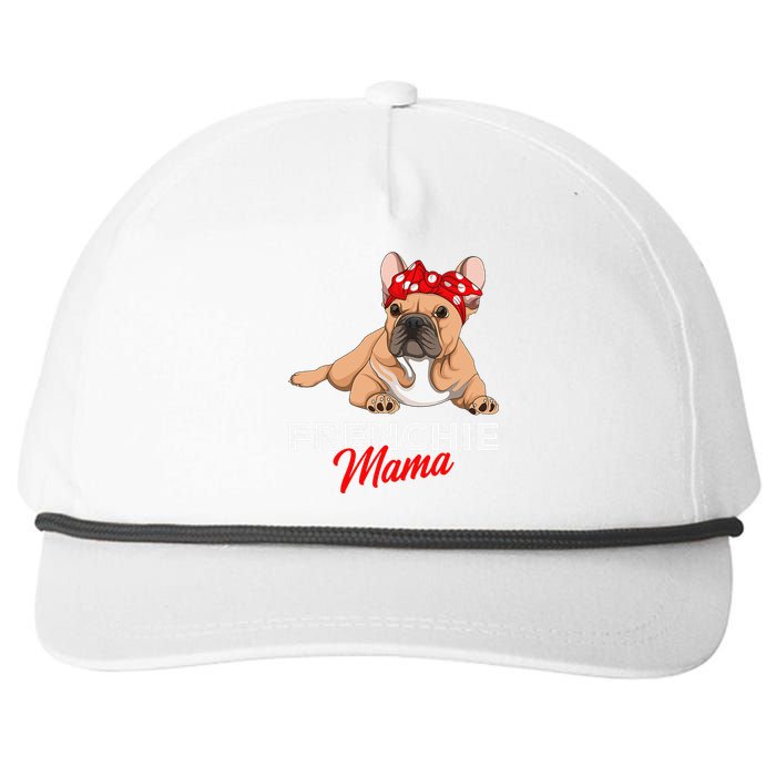 Frenchie Mama Funny French Bulldog Dog Mom Cute Snapback Five-Panel Rope Hat