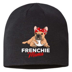 Frenchie Mama Funny French Bulldog Dog Mom Cute Sustainable Beanie