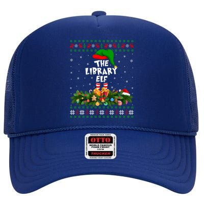 Funny Matching Family Ugly The Library Elf Christmas Gift High Crown Mesh Back Trucker Hat