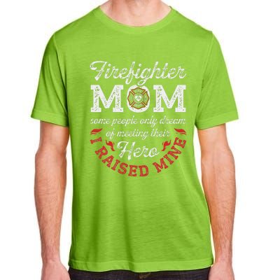 Firefighter Mom Firewoman Proud Moms Mother's Day Vintage Adult ChromaSoft Performance T-Shirt