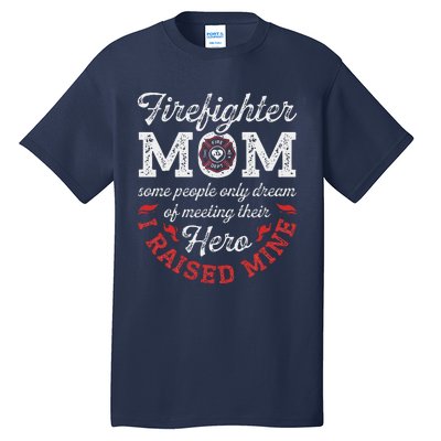 Firefighter Mom Firewoman Proud Moms Mother's Day Vintage Tall T-Shirt