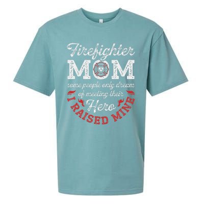 Firefighter Mom Firewoman Proud Moms Mother's Day Vintage Sueded Cloud Jersey T-Shirt