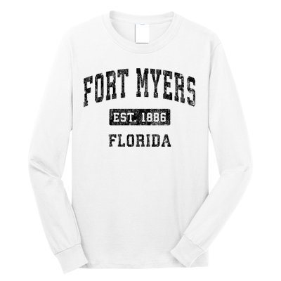 Fort Myers Florida Fl Vintage Established Sports Design Long Sleeve Shirt