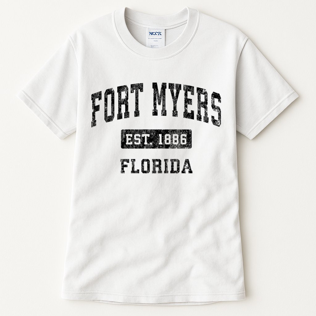 Fort Myers Florida Fl Vintage Established Sports Design Tall T-Shirt