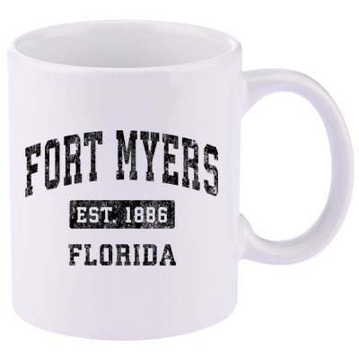 Fort Myers Florida Fl Vintage Established Sports Design 11oz C Handle Ceramic Mug