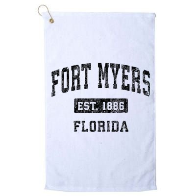 Fort Myers Florida Fl Vintage Established Sports Design Golf Towel