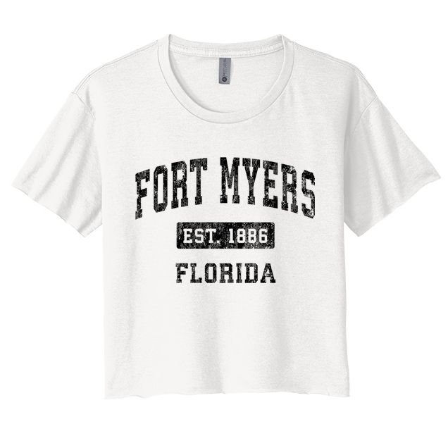 Fort Myers Florida Fl Vintage Established Sports Design Crop Top