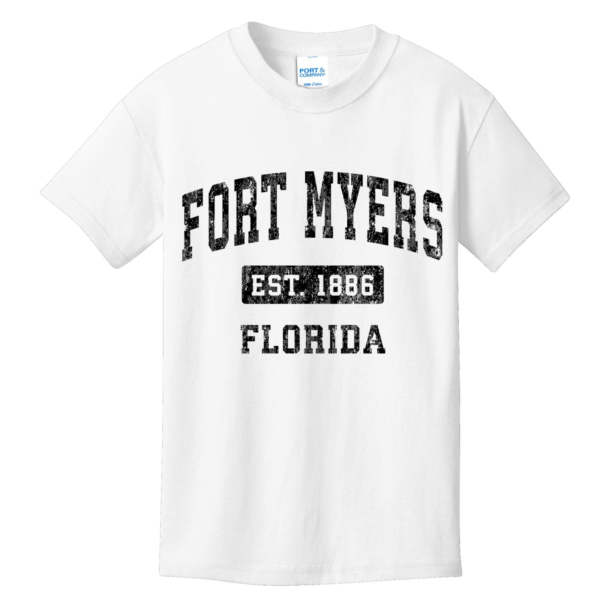 Fort Myers Florida Fl Vintage Established Sports Design Kids T-Shirt