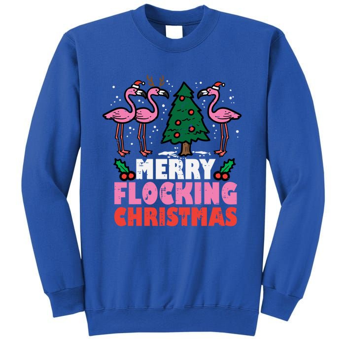 Flamingo Merry Flocking Christmas Funny Xmas Gift Sweatshirt