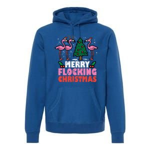 Flamingo Merry Flocking Christmas Funny Xmas Gift Premium Hoodie