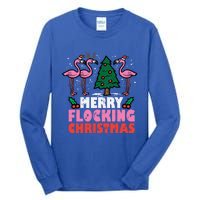 Flamingo Merry Flocking Christmas Funny Xmas Gift Tall Long Sleeve T-Shirt