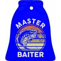 Fishinggift Masterbaiter Funny Fish Dad Grandpa Father Gift Ceramic Bell Ornament