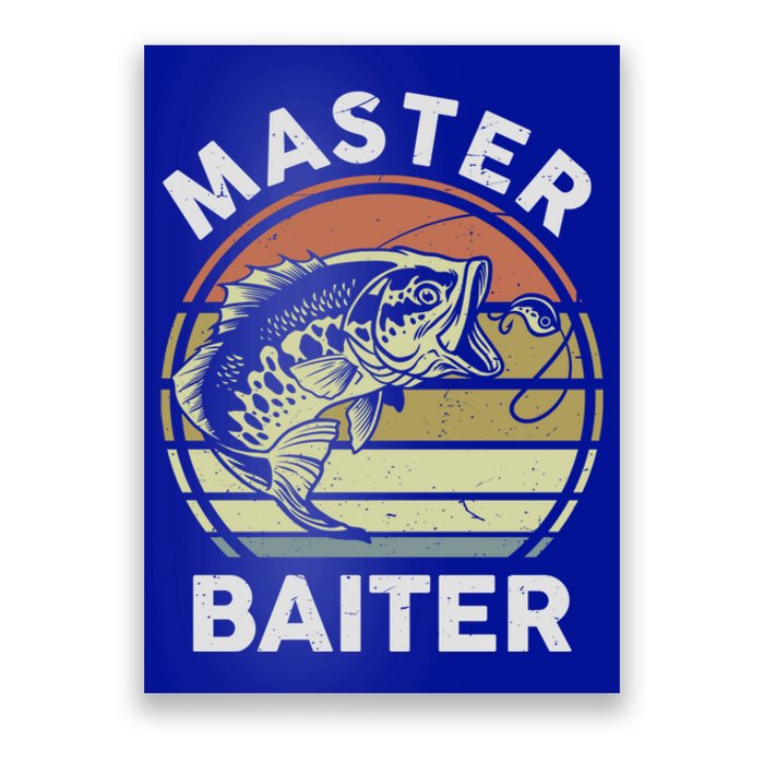 Fishinggift Masterbaiter Funny Fish Dad Grandpa Father Gift Poster