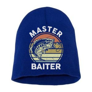 Fishinggift Masterbaiter Funny Fish Dad Grandpa Father Gift Short Acrylic Beanie