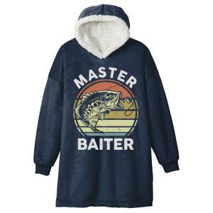 Fishinggift Masterbaiter Funny Fish Dad Grandpa Father Gift Hooded Wearable Blanket