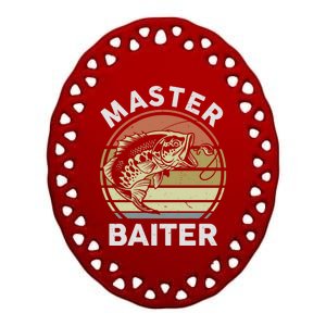 Fishinggift Masterbaiter Funny Fish Dad Grandpa Father Gift Ceramic Oval Ornament