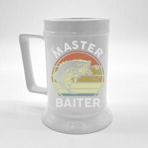 Fishinggift Masterbaiter Funny Fish Dad Grandpa Father Gift Beer Stein