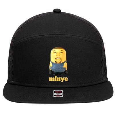 Funny Minye 7 Panel Mesh Trucker Snapback Hat
