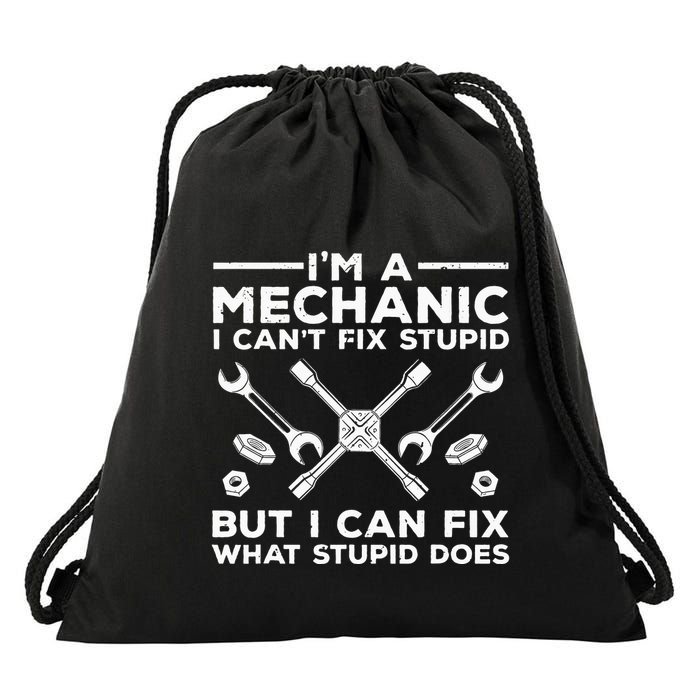 Funny Mechanic For Dad Car Auto Diesel Automobile Garage Drawstring Bag