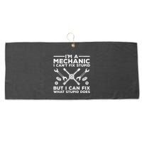 Funny Mechanic For Dad Car Auto Diesel Automobile Garage Large Microfiber Waffle Golf Towel