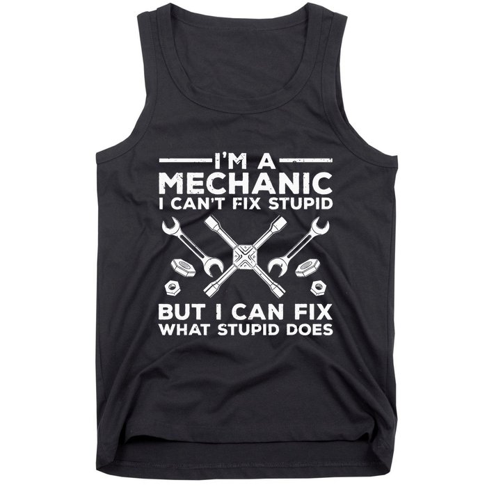 Funny Mechanic For Dad Car Auto Diesel Automobile Garage Tank Top