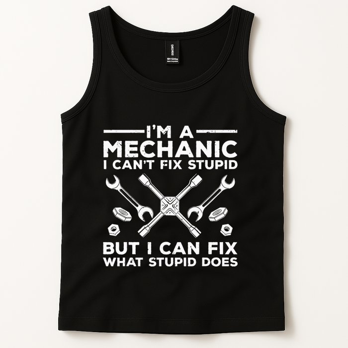 Funny Mechanic For Dad Car Auto Diesel Automobile Garage Tank Top