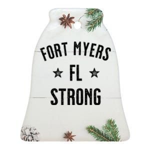 Fort Myers Florida Strong Ceramic Bell Ornament