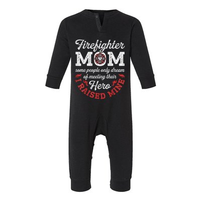 Firefighter Mom Fire Proud Moms Mothers Day Vintage Meaningful Gift Infant Fleece One Piece